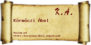 Körmöczi Ábel névjegykártya